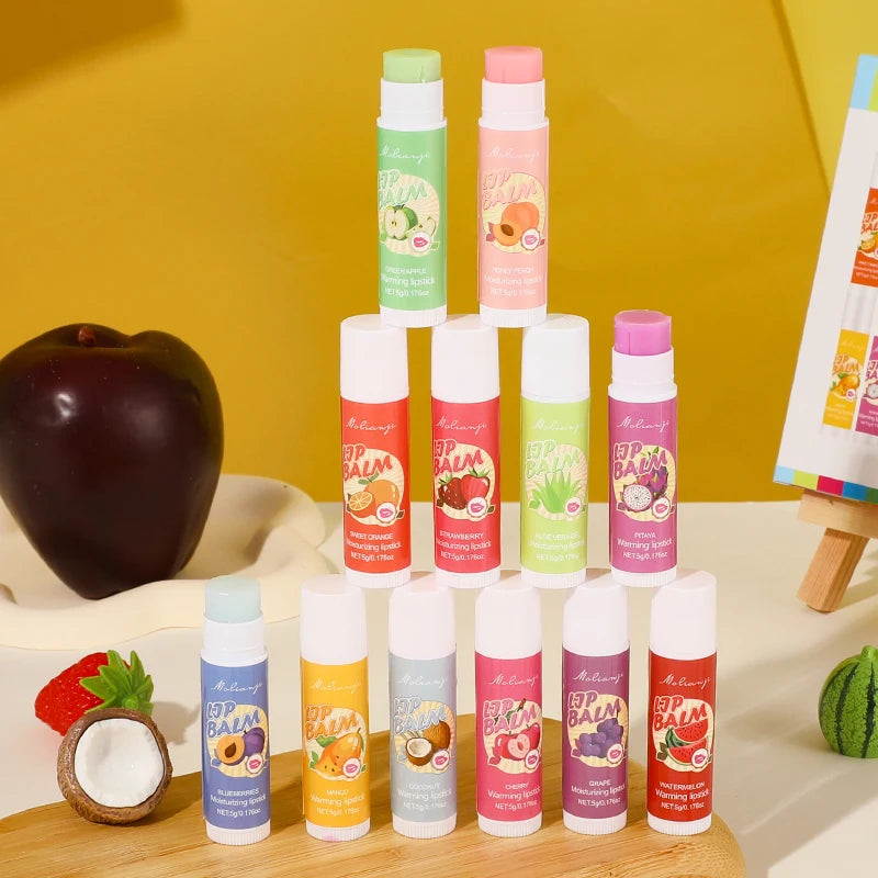 12-Piece Fruit Lip Balm Set – Moisturizing & Alcohol-Free Lip Balm Set Oasis Select