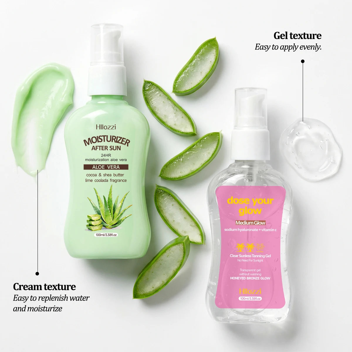 CLEAR SUNLESS TANNING GEL (MEDIUM GLOW) MOISTURIZER AFTER SUN,Long-lasting bronze, nourishing without stickiness Oasis Select