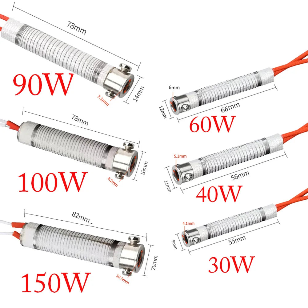 Electric Soldering Iron Cores 30/40/60/80/100/150W Heating Elements For External Heating Iron Cores Oasis Select