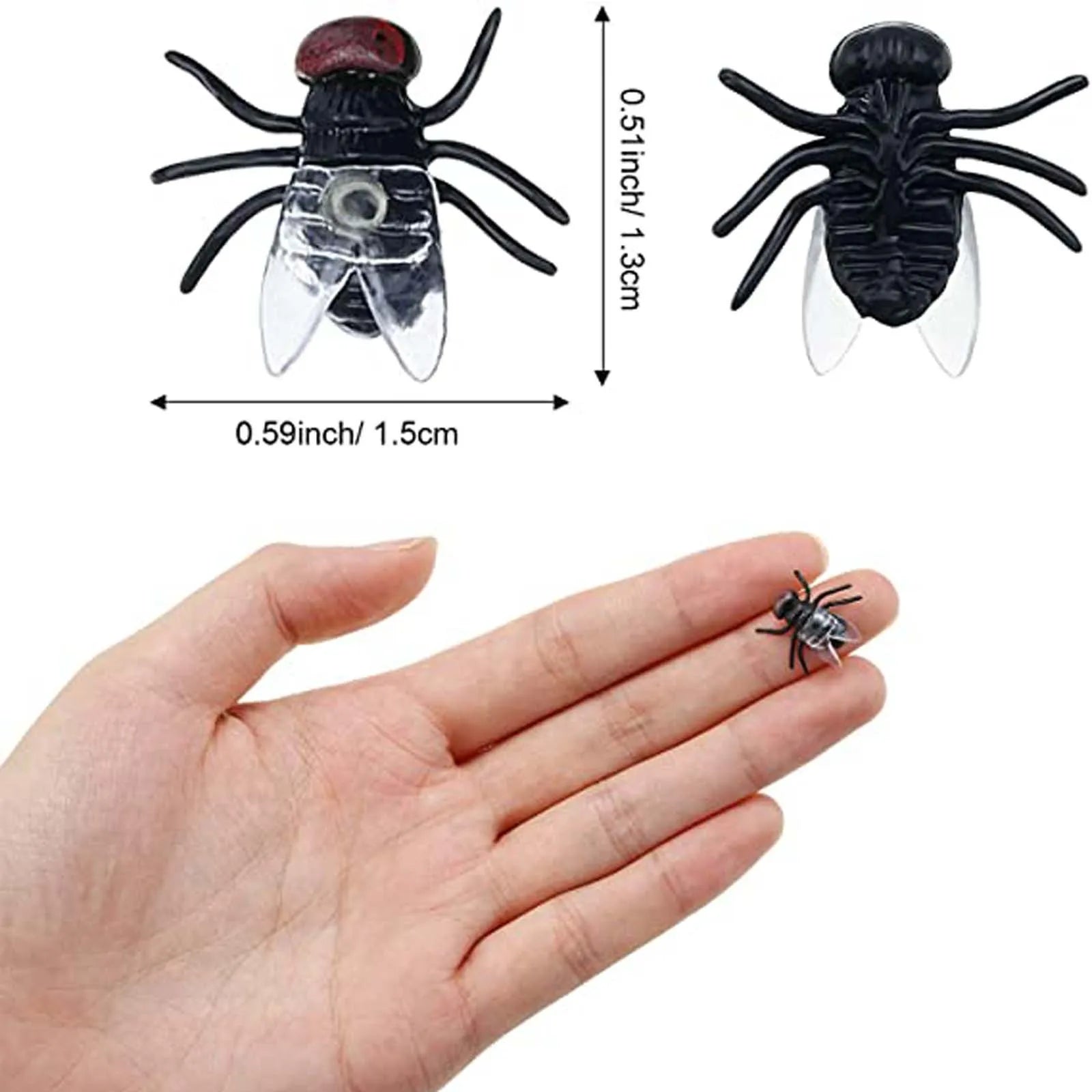 10-Pack Fake Fly Prank Toys – Realistic Plastic Joke Props Novelty Prank Toys Oasis Select