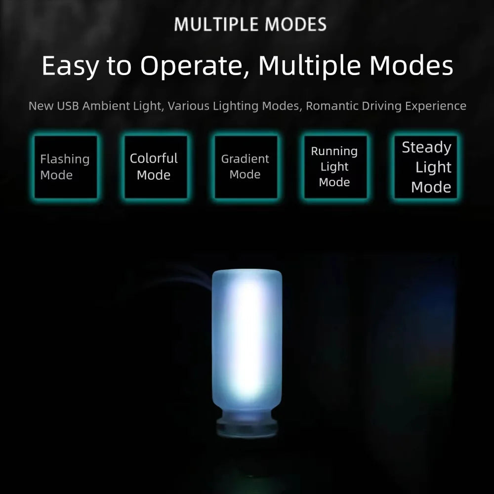 USB LED Filament Atmosphere Night Light | Touch Control Glass Lamp