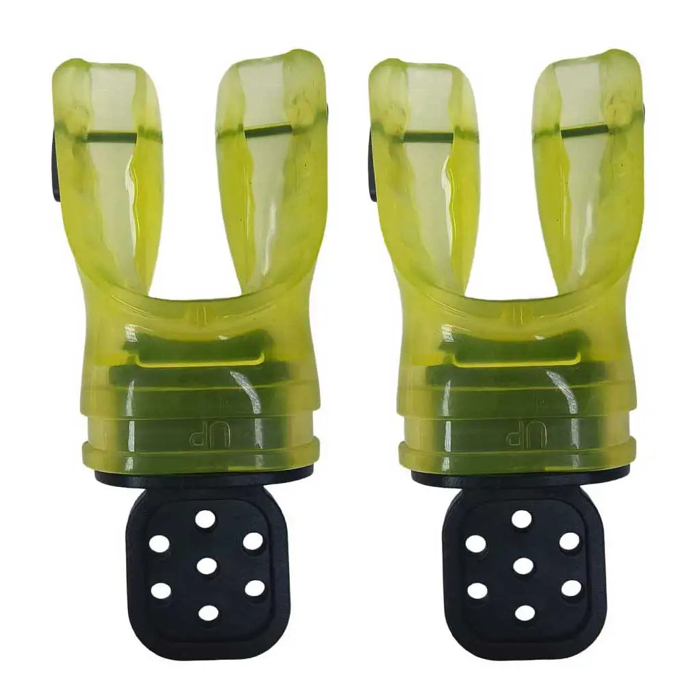 Scuba Diving Moldable Silicone Octopus Mouthpiece Replacement Bite Grip for Backup Regulator Ergonomic 2nd Stage Mouthpiece Gear Oasis Select 2pcs clearyellow
