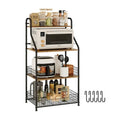Household Goods New Kitchen Microwave Oven Rack Large Capacity Household Fruit And Vegetable Storage Rack Kitchen Seasoning Rack Oasis Select black