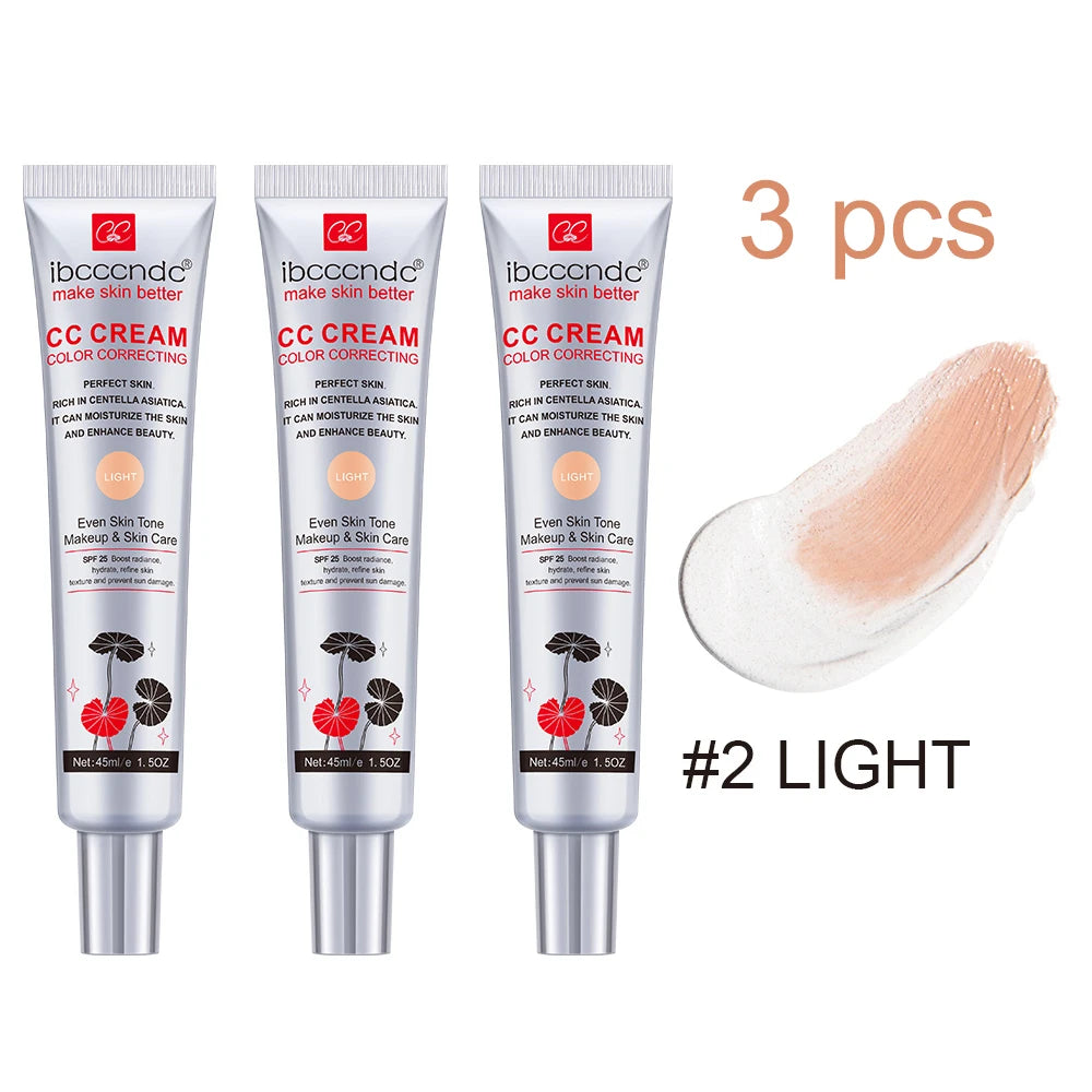 CC Cream for Face Concealer Makeup Foundation Concealer Full Coverage Cosmetics Base Female Cc Moisture erborian Oasis Select 3pcs Light