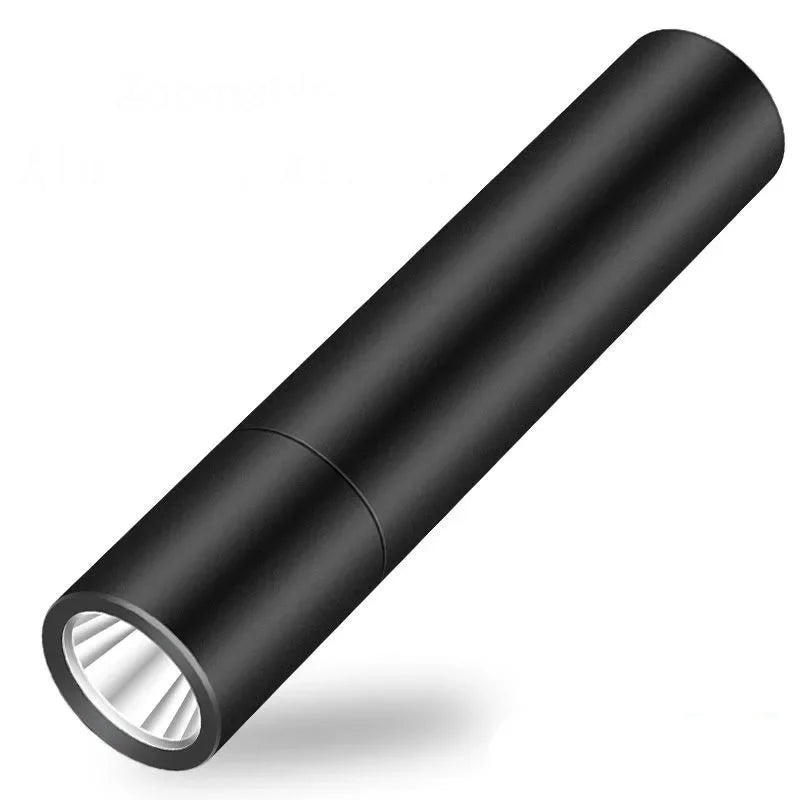 Mini Portable LED Flashlight USB Rechargeable Small Pocket Light Built In Battery Fixed Focus Zoomable Camping Searching Lantern Oasis Select