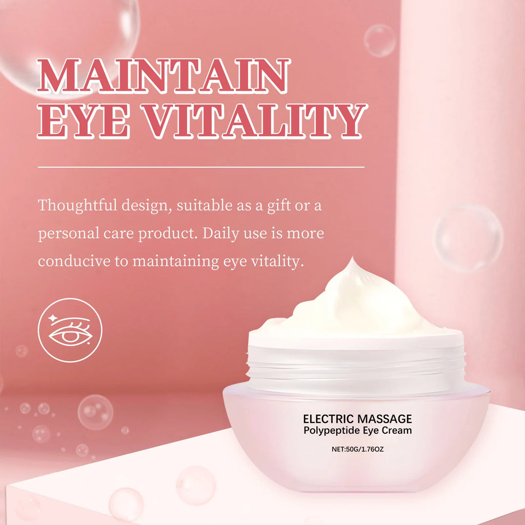 Electric Massage Polypeptide Eye Cream Brightens Revitalizes Firming Anti-Aging Dark Circles Massager Cream Firming Eye Area 50g Oasis Select