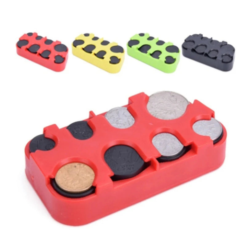 Mini Euro Coin Dispenser Car Storage Coin Wallet Savings Box for Euro Coin Bank Coin Holder Case Plastic Storage Boxes Oasis Select
