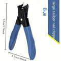 Professional Toenail Scissors Large Opening Ergonomic Non-slip Grip Waterproof Thick Nail Trimming Manicure Tool Oasis Select Blue