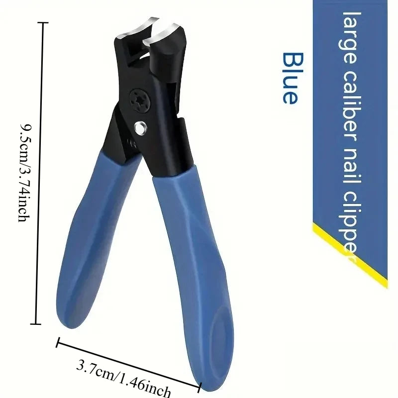 Professional Toenail Scissors Large Opening Ergonomic Non-slip Grip Waterproof Thick Nail Trimming Manicure Tool Oasis Select Blue