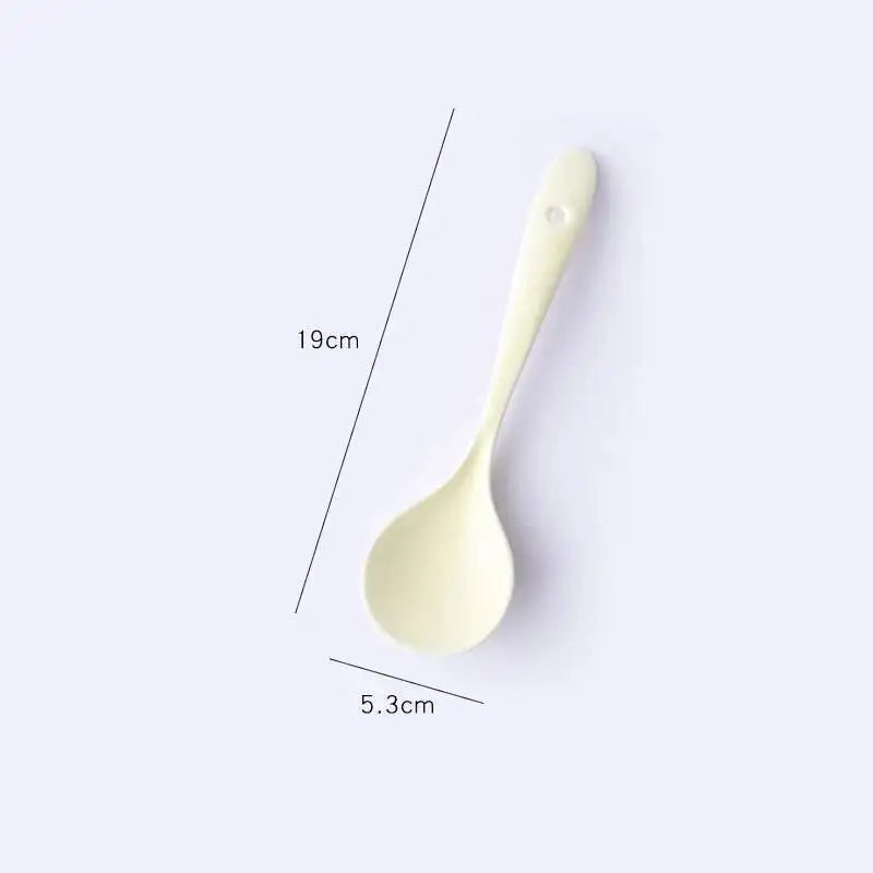 Japanese Ceramic Spoon Restaurant Household Soup Eating Spoon Kitchen Spoon Restaurant Spoon Kitchen Tablewear Oasis Select Light Yellow