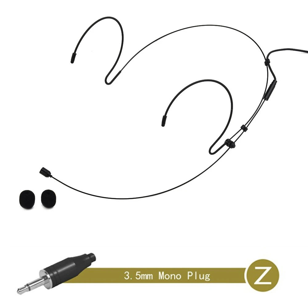1PCS Double Earhook Headset Mic Headworn Microphone For Shure Wireless Earhook Microphone Black Audio Equipment Radio System Oasis Select Z