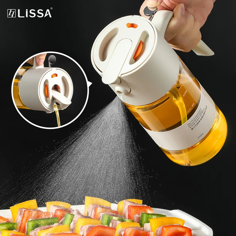 New Upgraded Glass Oil Spray Bottle Spray Pour One Atomized Kitchen Household Leakproof Oil Can Spray Bottle Oasis Select