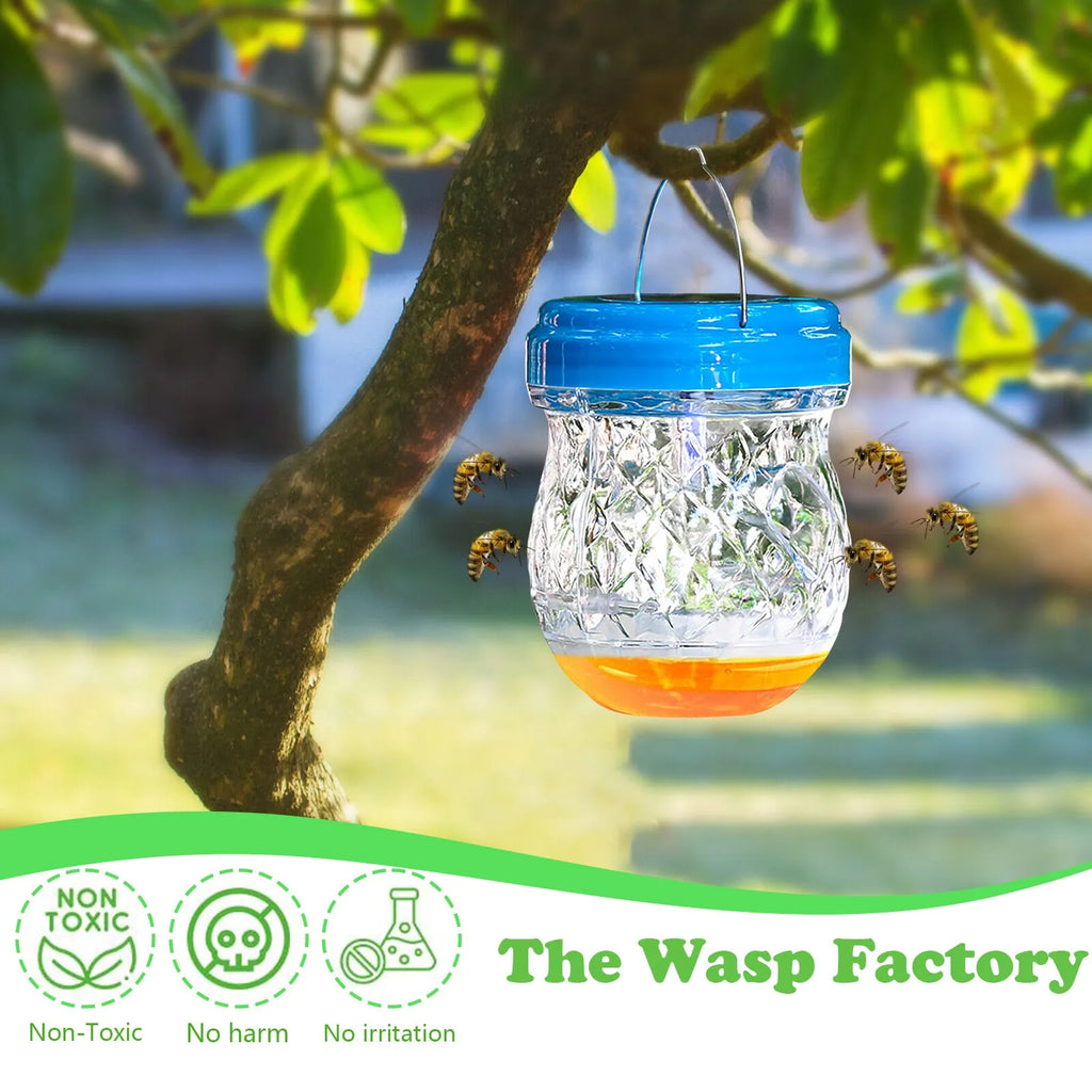 Hornet Trap Hanging Hornets Bee Fly Catcher Wasp Repellent Reusable Non-toxic Pest Control for Home Farm Garden Supplies Oasis Select