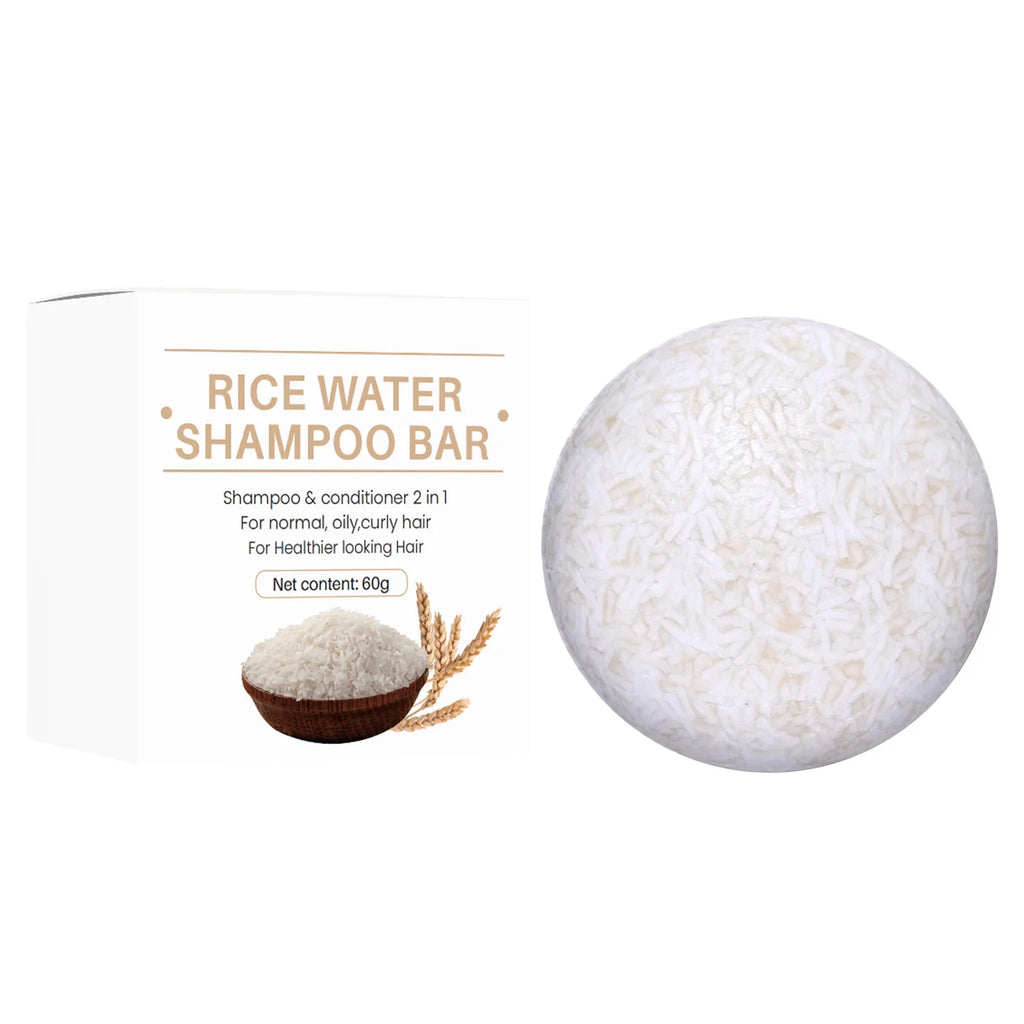 Organic Rice Shampoo Soap Bar Oil Free Conditioning Soap Rice Water Protein Nourishing Anti-loss Hair Hair Growth Soap Bar Oasis Select 60g