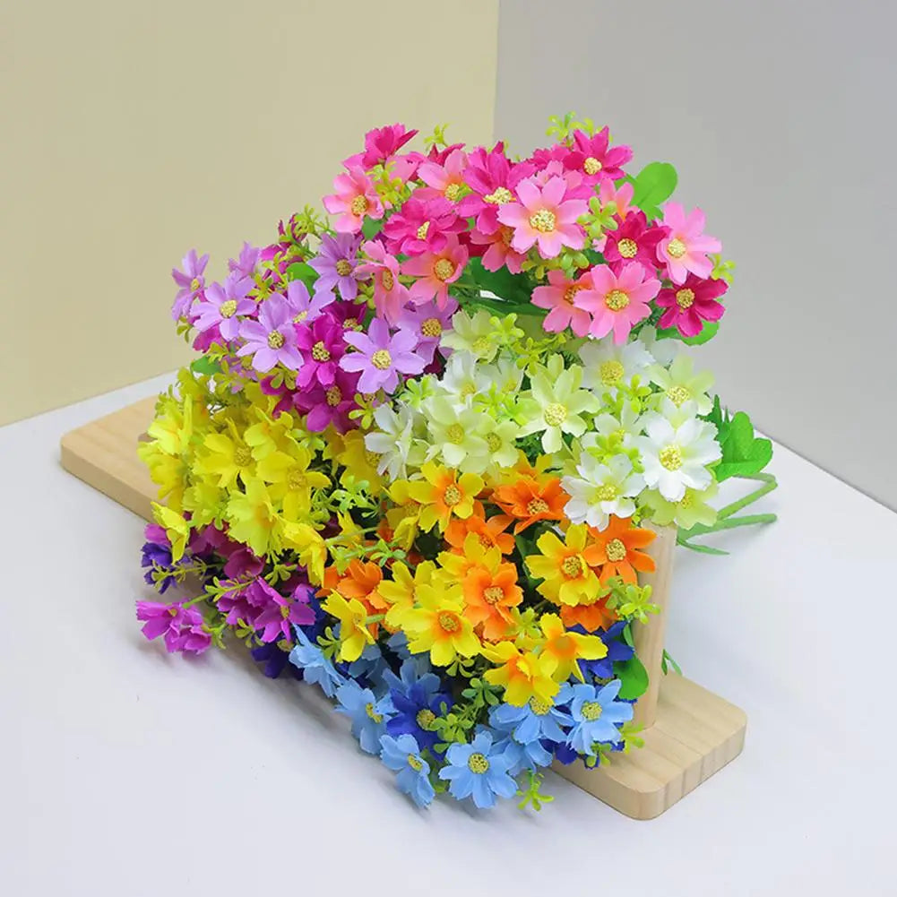 Artificial Silk Daisy Bouquet – Fake Wildflowers for Home & Wedding