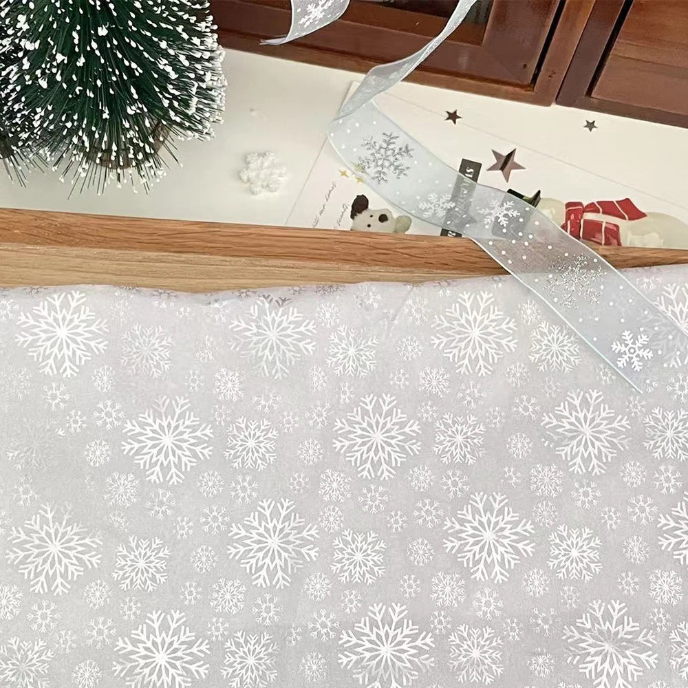Bouquet Wrapping Paper Silver Snowflake Tissue Papers Strawberry Paper Hand-Kneaded Cake Baking Gift Wrap For Decorations Gift Oasis Select