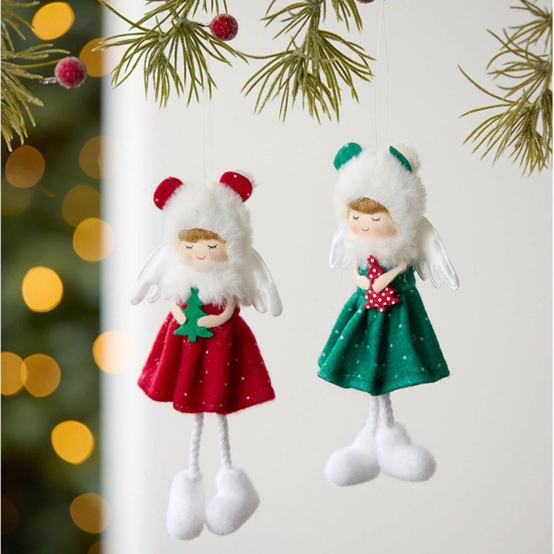 Cute Girl Angel Christmas Pendant Xmas Tree Hanging Ornaments Christmas Decorations For Home Christmas Dolls Kids Gift Navidad Oasis Select
