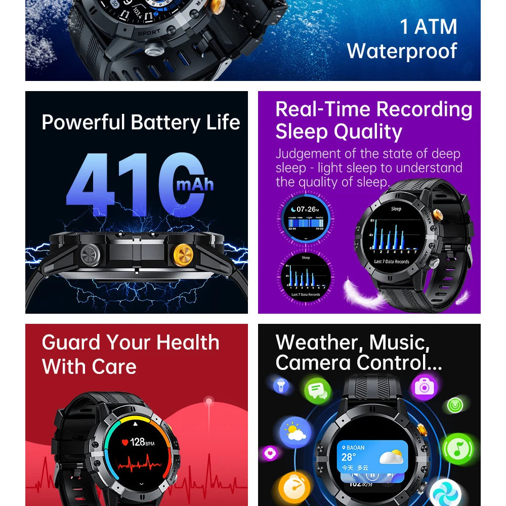 Blue Tooth Call Women Fitness Outdoors Smart Watches 1.52" Waterproof Sleep Heart Rate Monitor Sports Smartwatch Weather Oasis Select