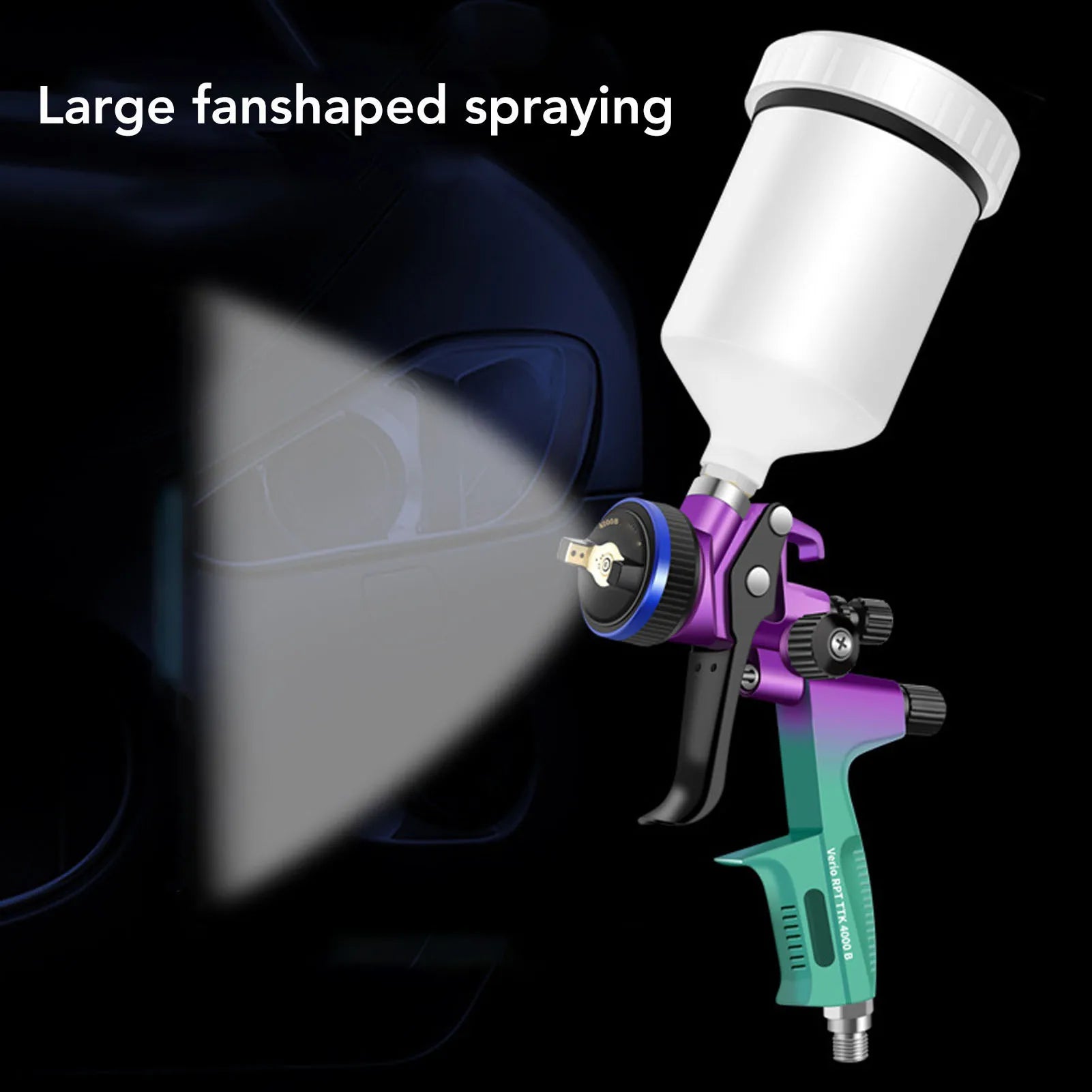 HVLP Spray Gun Kit Professional Paint Sprayer for Furniture Wall Art Projects Painting with 600ml Cup 1.3mm Nozzle Oasis Select