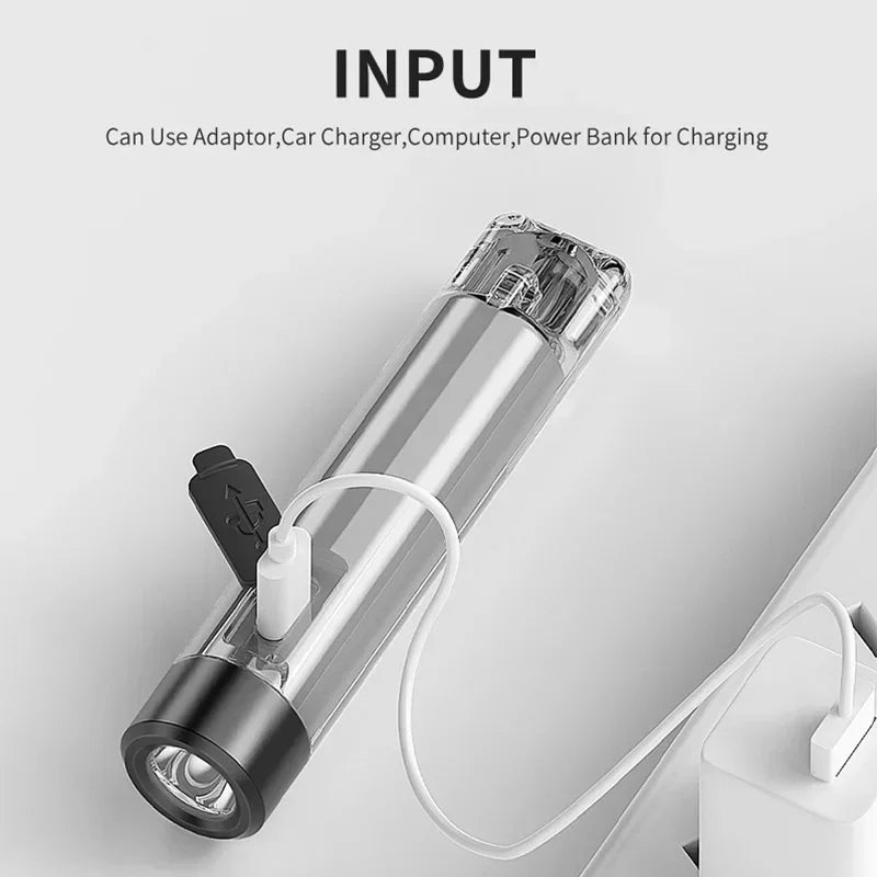 Mini Keychain Light Super Bright USB Rechargeable Flashlight Portable Lightweight Emegency Torch for Camping Hiking Cycling Oasis Select