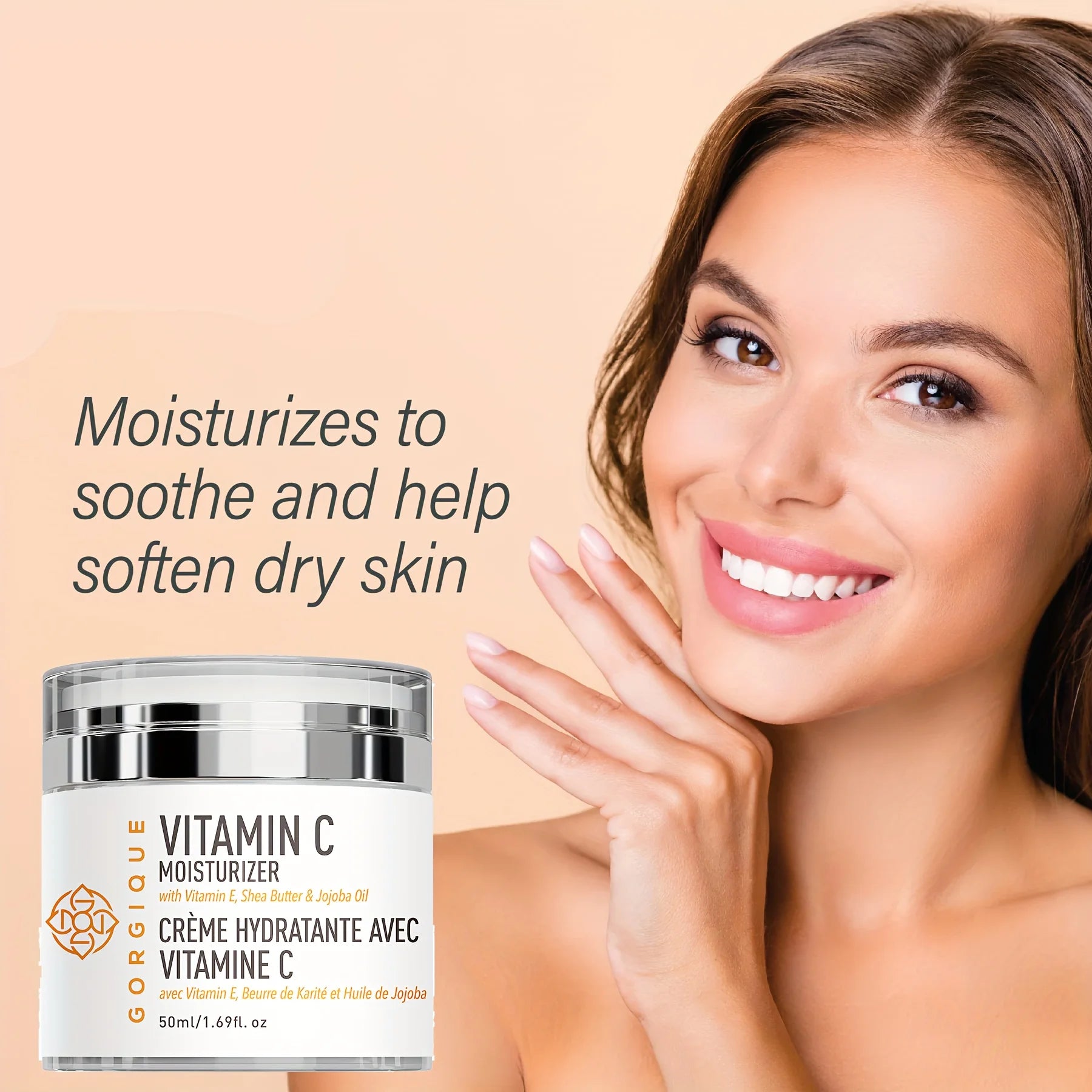 GORGIQUE Vitamin C Face Moisturizer – Brightening Hydrating Cream Vitamin C Face Cream Oasis Select