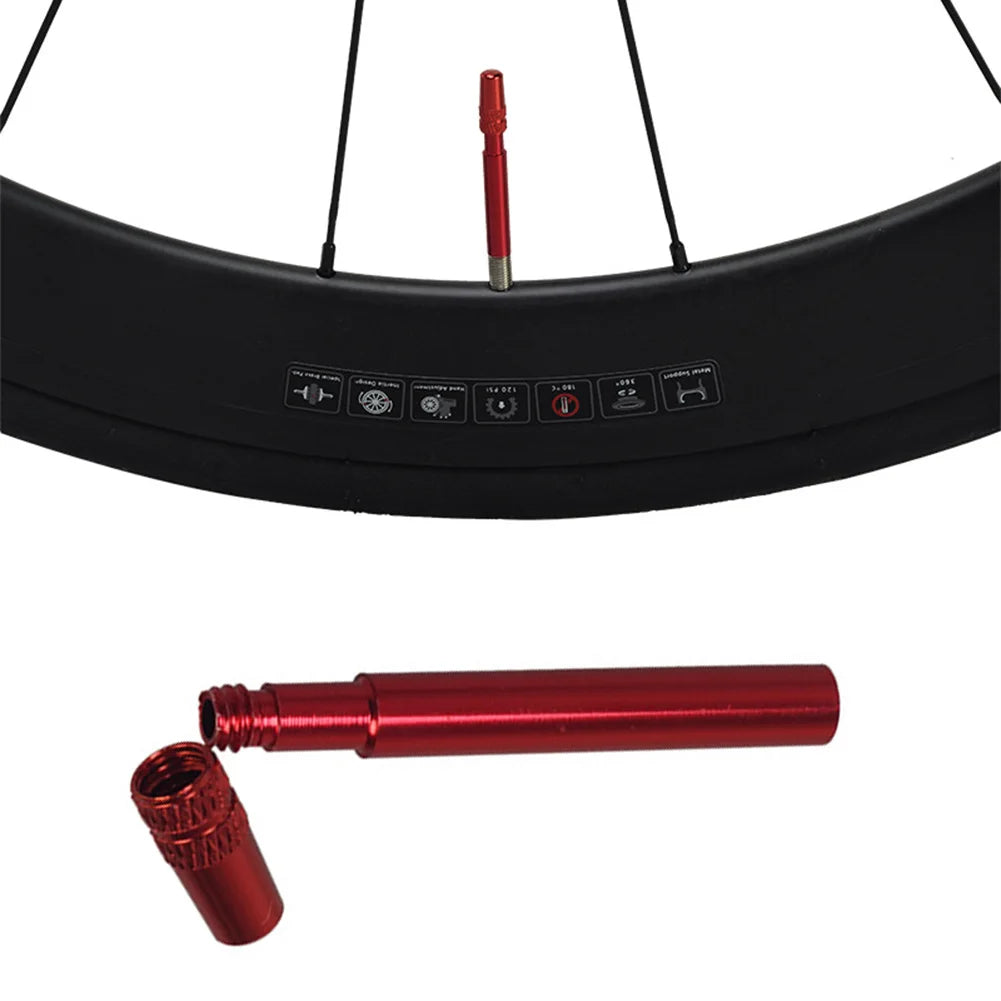 Taillight Extension Valve Tyre Inner Valve Bicycle Black/Red CNC Colorful Extenders For Bikes 40mm/50mm/60mm/70mm Oasis Select