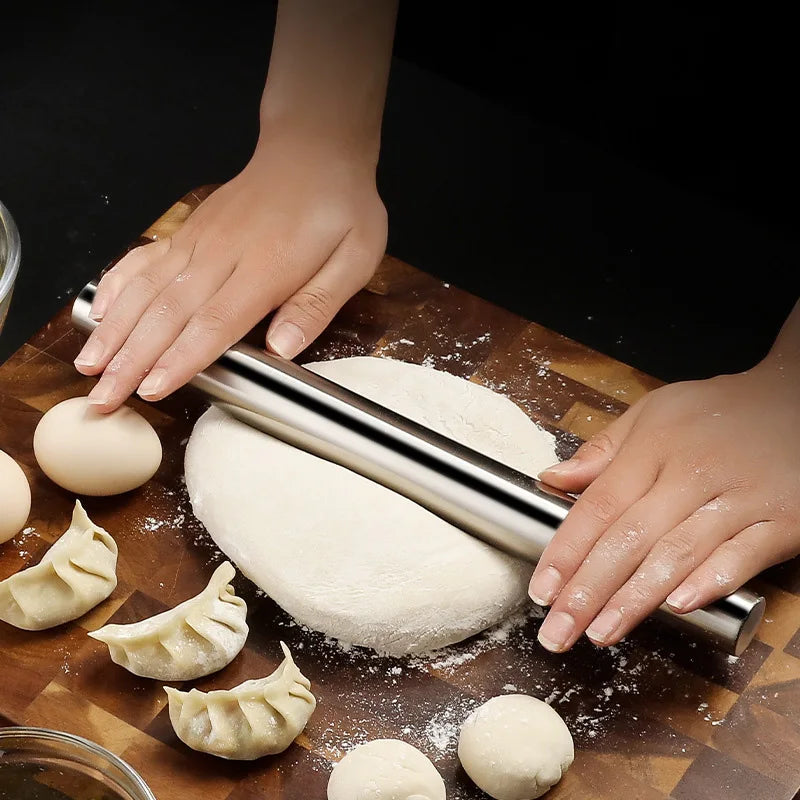 Stainless Steel Non-Stick Rolling Pin – 20/25/30cm Baking Rolling Pin Oasis Select
