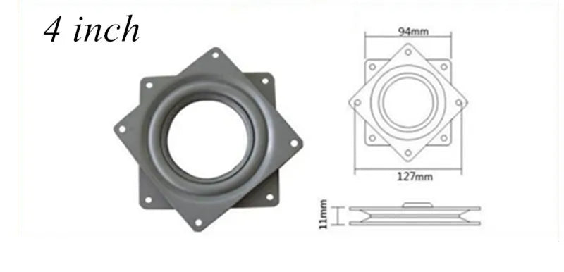 3/4 inch Swivel Plates Bearing Display stand turntable Lazy susan 360 Degrees Rotating Rolling DIY Furniture Hardware Oasis Select B-4inch