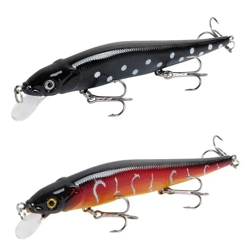 1/2pcs Fishing Lure 11.5cm/14g Minnow Crankbait Wobblers 3D Eyes Perch Artificial Bait Pike Carp Bait Swim Bait Fishing Pesca Oasis Select Mix-2pcs 4