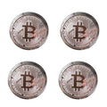 1/2/3/4pcs Gold Plated Coin Art Collection Gold Plated Physical Bitcoins Bitcoin Gift Physical Metal Antique Imitation Coins Oasis Select 4pcs Silver