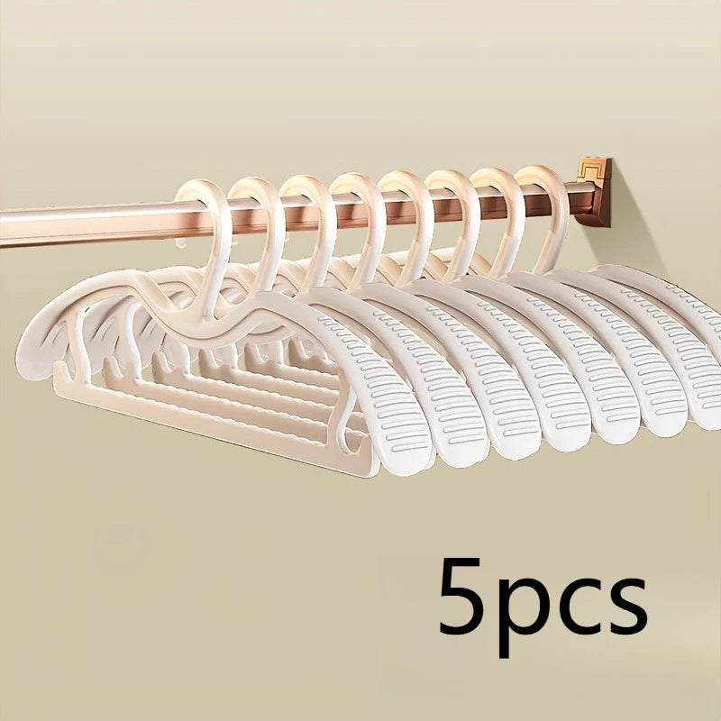 5/15/25/35pcs Wide Shoulder Hangers, Short Neck Non-Slip Mark-Free, Space Saving Closet Organizer for Home Dorm Wardrobe Oasis Select 5pcs