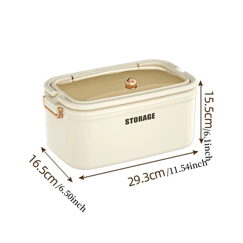 Saim First Aid Organizer Box Medical Box Transparent 3-Tier Fold Tray with Removable Pill Case Portable Lockable First Aid Conta Oasis Select 1Layer creamS