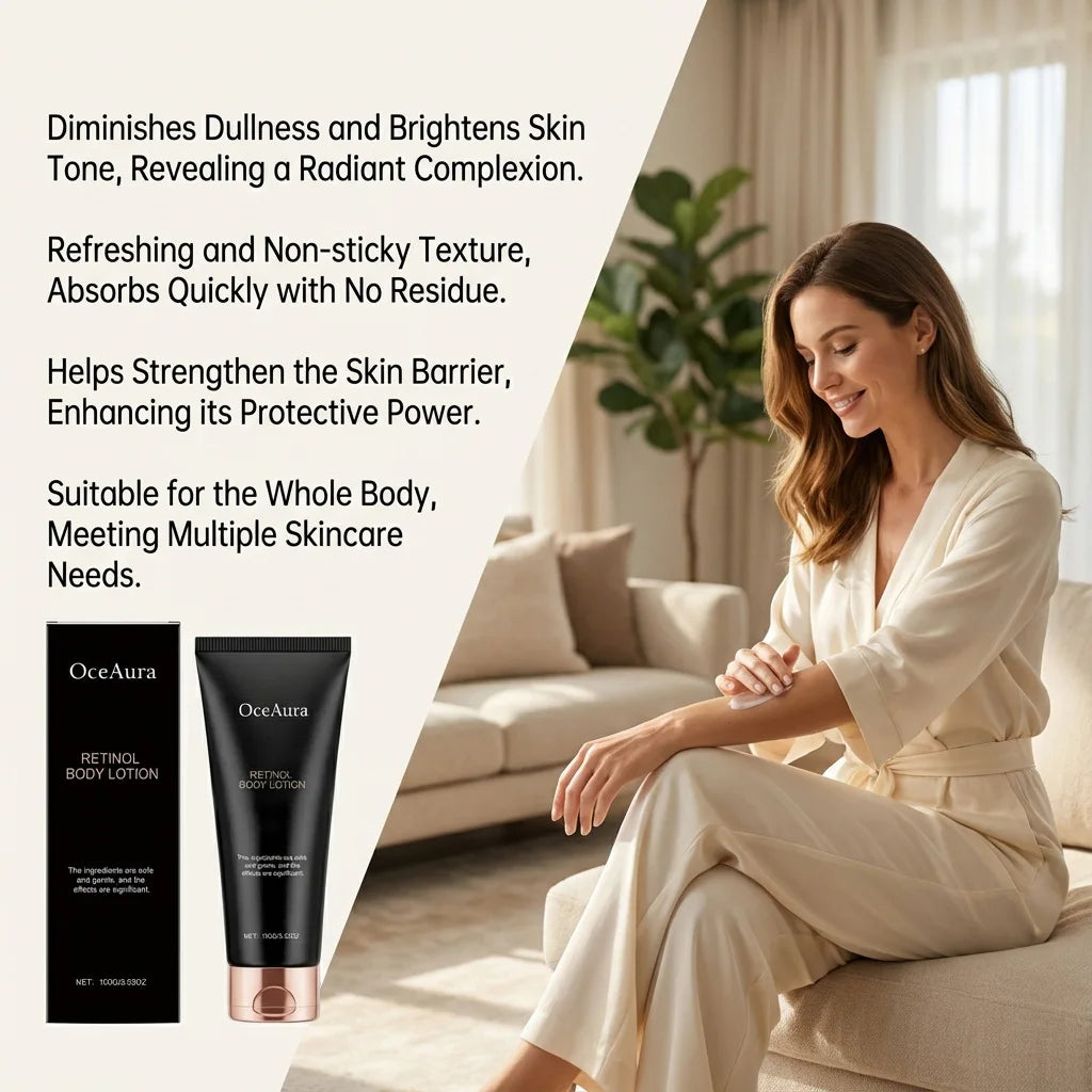 Retinol Body Lotion Anti Aging Firming Hydrating Brightening Increase Elasticity Softening Moisturizer for Dry Skin Body Cream Oasis Select
