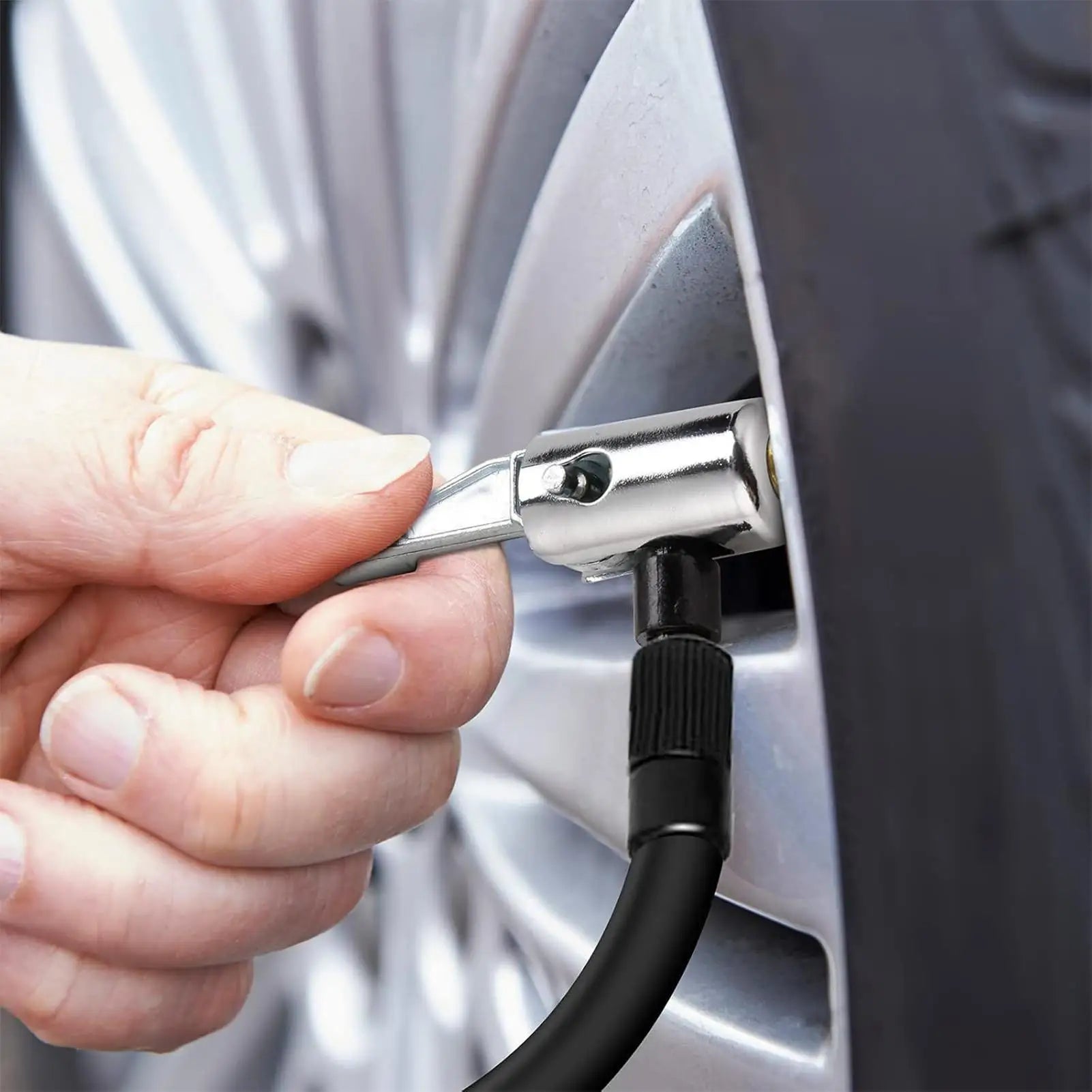 Car Tire Inflator Nozzle Connector Adapter Fast Inflator Chuck American Threaded Nozzle Adaptor Pump Accessories Car Repair Part Oasis Select