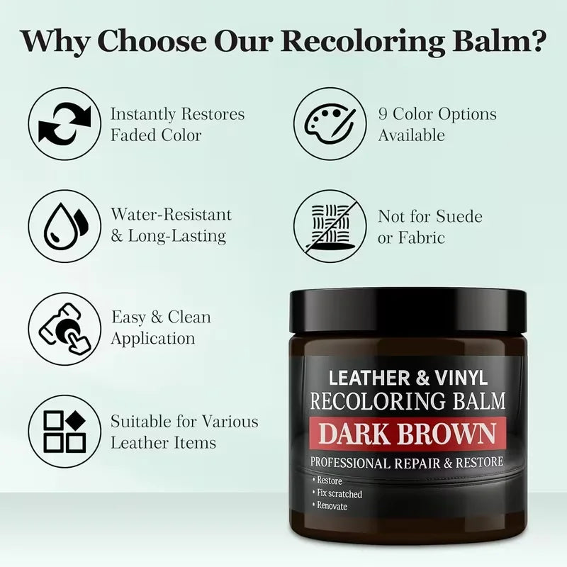 Dark Brown Leather Recoloring Balm – Furniture, Shoes & Car Seats