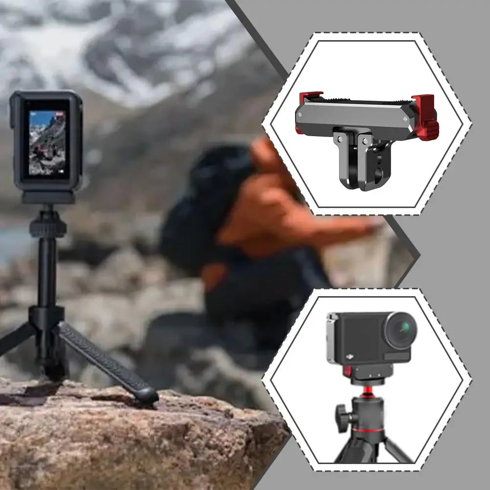 Magnetic Quick-release Adapter Mount for DJI OSMO NANO Metal Foldable Dual-Claws Base Extension Bracket Camera Accessory Oasis Select