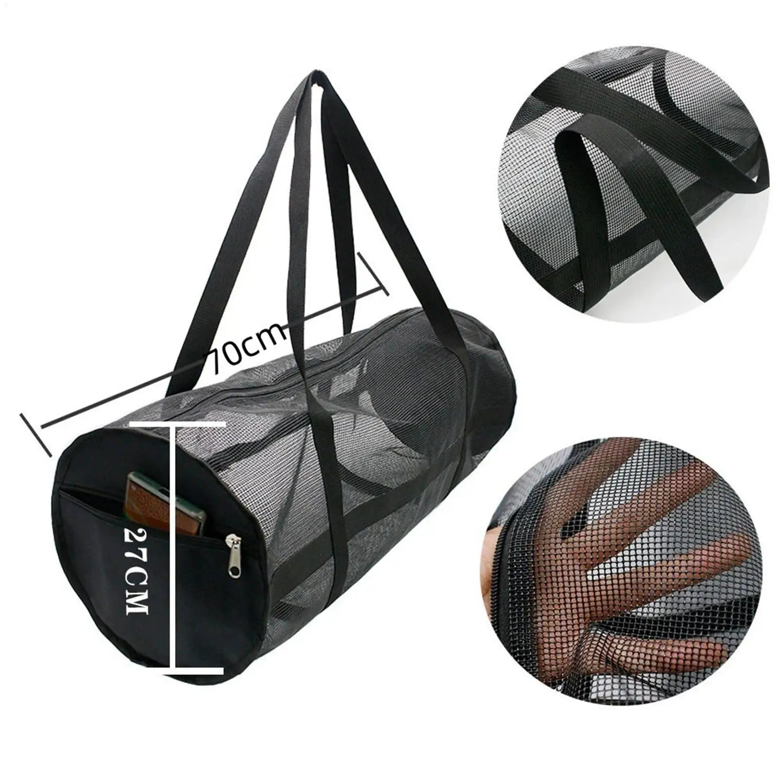 Foldable Mesh Swimming Bag Lightweight Beach Toys Gear Bag Multi-Function Swimming Dry Sack Large Capacity for Outdoor Sports Oasis Select