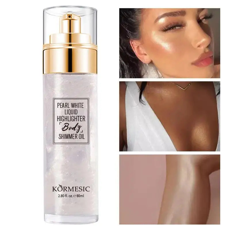 Glitter Spray Hair Body Glitter Spray Sparkly Quick High-Gloss Face Highlighter Long Lasting Shimmery Body Makeup Spray Oasis Select