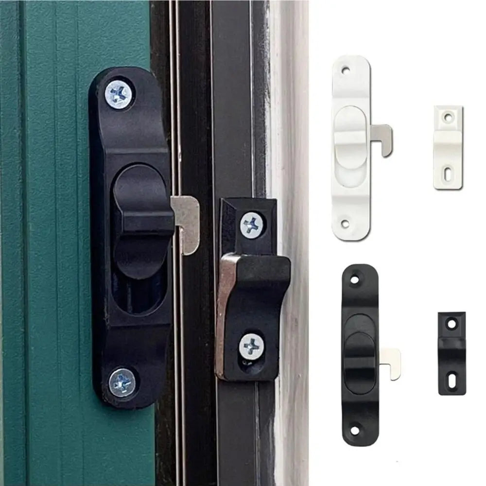Aluminium Alloy Sliding Pull Door Lock Hardware Anti Theft Window Hook Lock Multifunctional Push-Pull Door lock buckle Window Oasis Select