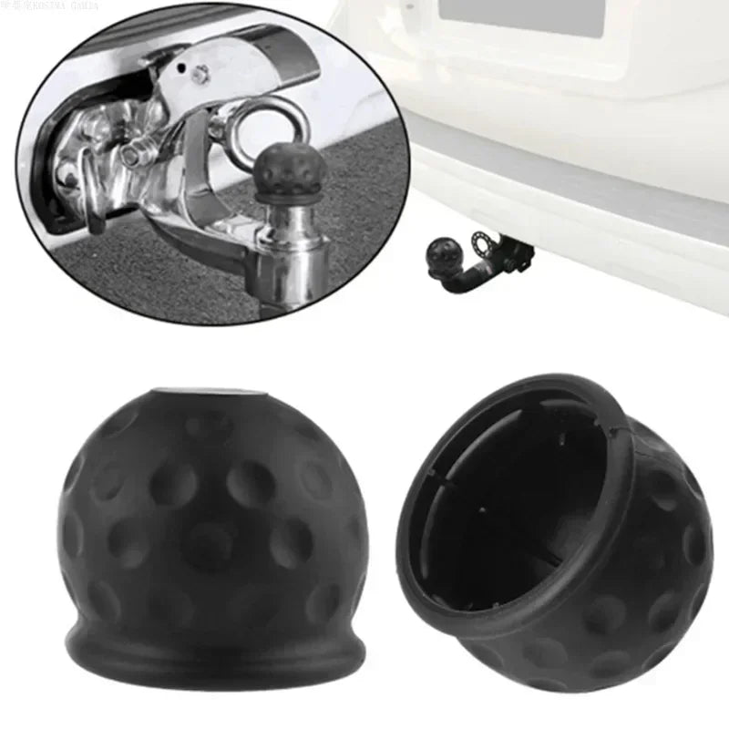 50mm Tow Bar Ball Cover Cap Universal Rubber Ball Hood Trailer Hitch Protect Towball Trailer Ball Cover Black Car Accessories Oasis Select Default Title