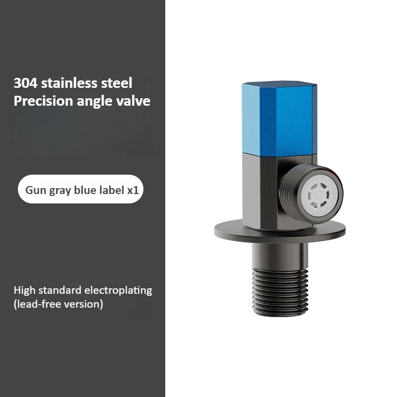 Brass Red Blue Angle Valve Hot and Cold Water Valve Bathroom Thread Bathroom Faucet Water Heater Filling Valve Accessories Oasis Select Cold water (blue) B