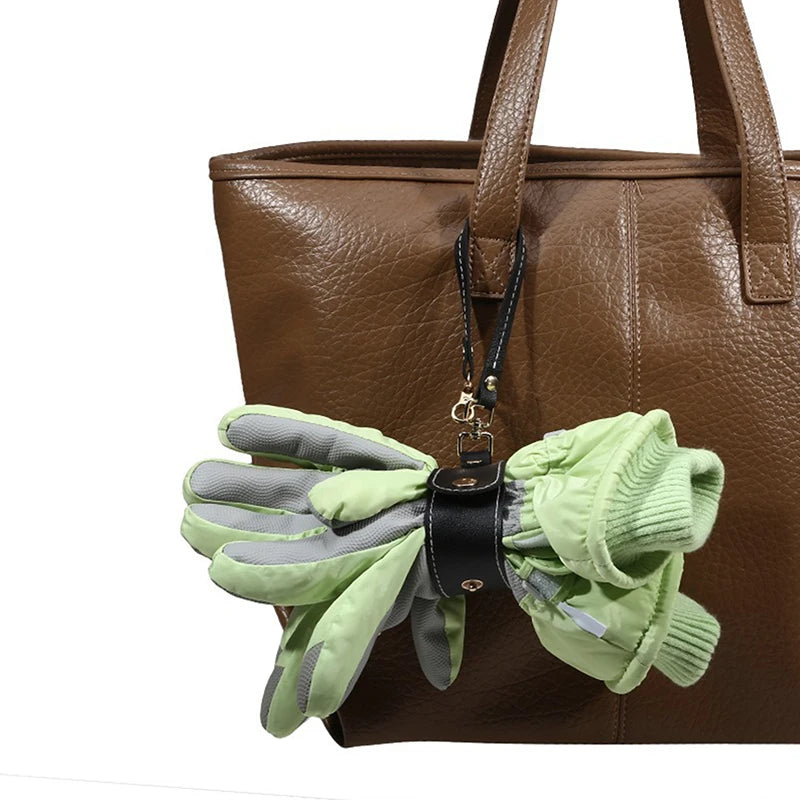 PU Leather Waist Clip Strap – Glove, Scarf & Towel Holder