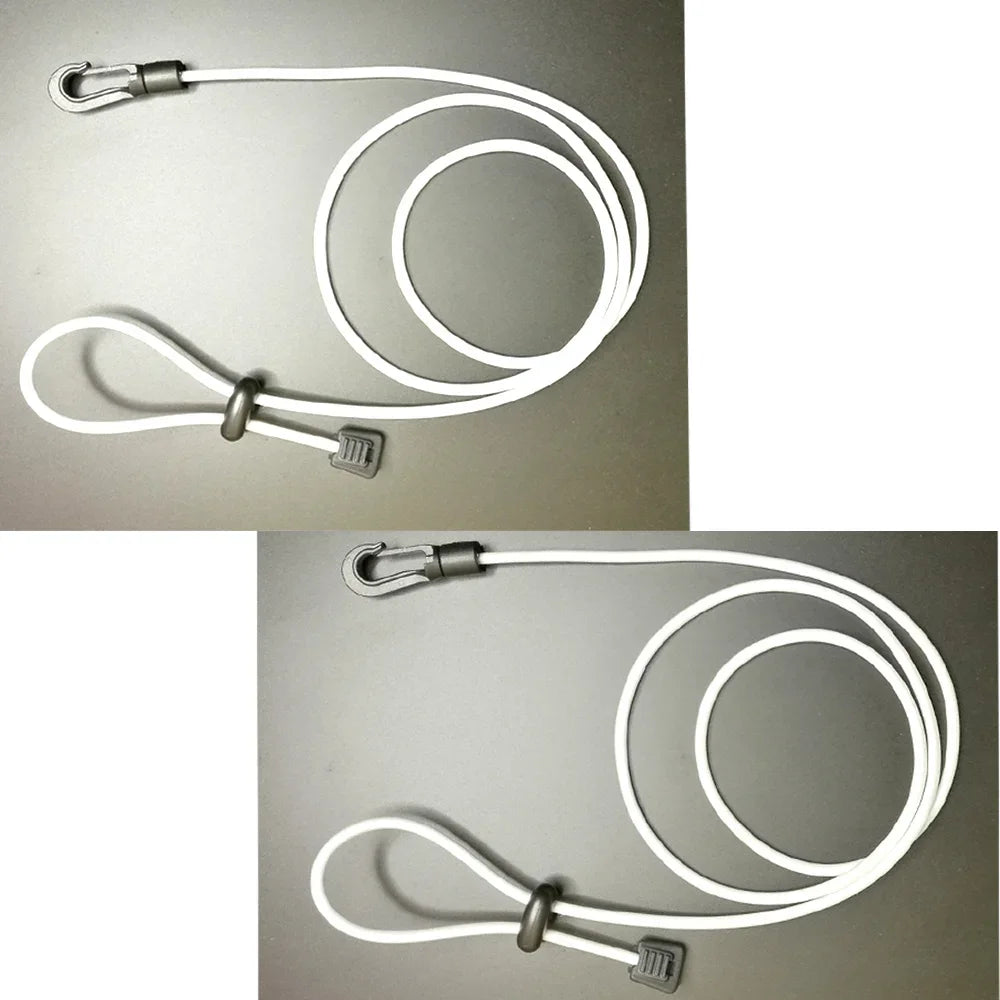 1.2M Canoe Kayak Paddle Leash Clip Safety Fishing Rod Tether Holder Lanyard Oasis Select 2 Piece White