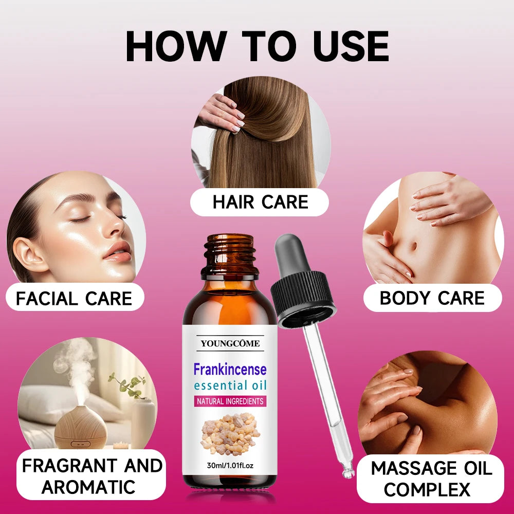 Frankincense Essential Oil Natural Boswellia Serrata Oil - for Diffuser, Hair Care, Face, Skin Care, Aromatherapy, Scalp +- Oasis Select