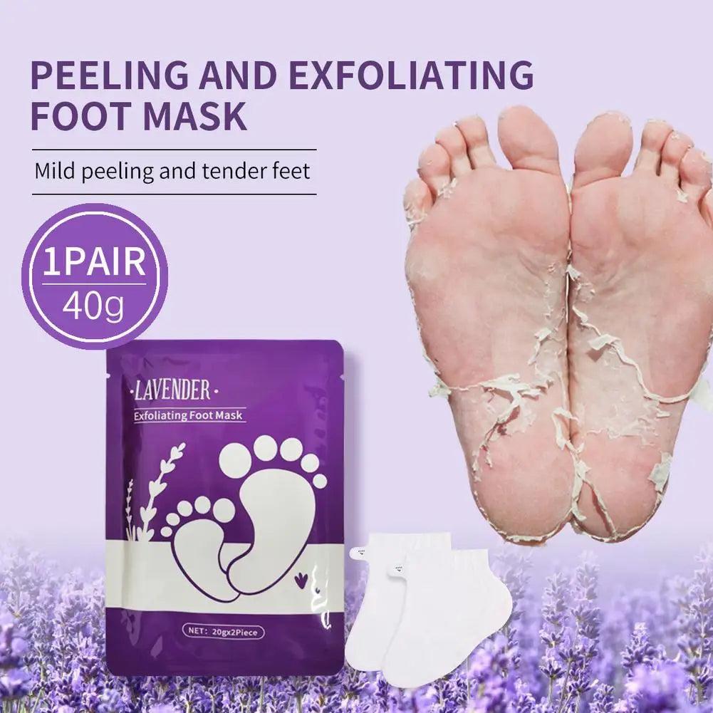 Lavender Exfoliating Foot Peel Mask – Moisturizing Pedicure Socks Foot Peel Mask Oasis Select