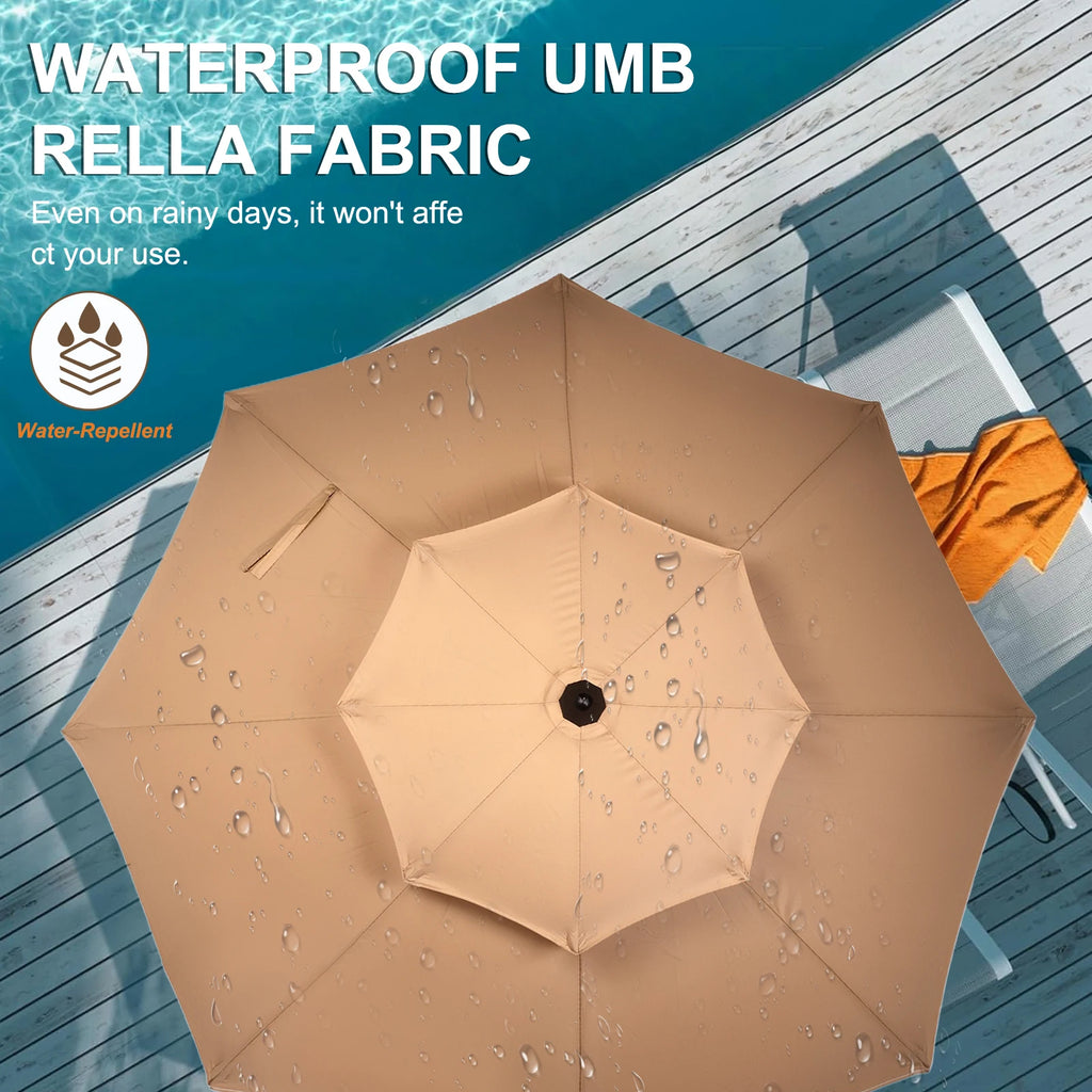 Outdoor Patio Umbrella 8 Ribs Outdoor Table Umbrella UV Protection Outdoor Table Umbrella Market Umbrella for Garden Deck Backya Oasis Select