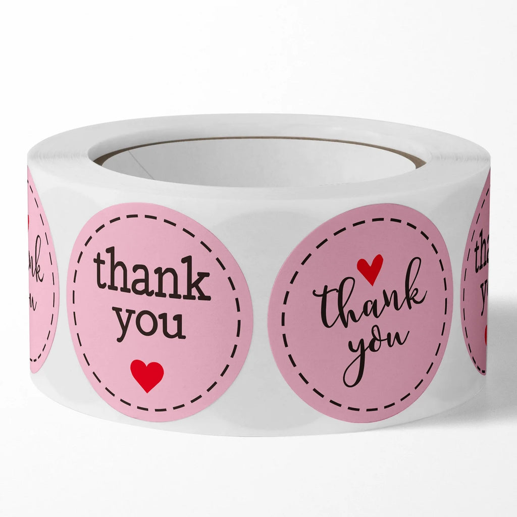 500pcs/1 roll love heart roll stickers, thank you stickers, sticker craft stickers, wedding birthday decoration labels Oasis Select