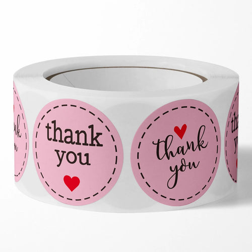 500pcs/1 roll love heart roll stickers, thank you stickers, sticker craft stickers, wedding birthday decoration labels Oasis Select