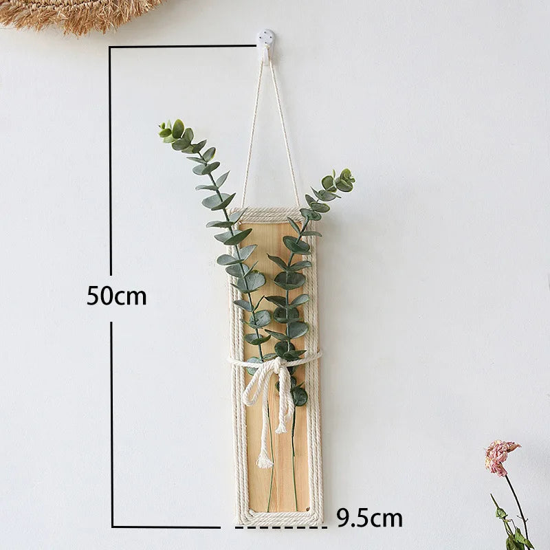 Bohemian with Hand Ceremony Woven Rope Wood Wall Decoration Simple Home Living Room Homestayings Kawaii Room Decor Oasis Select Gift