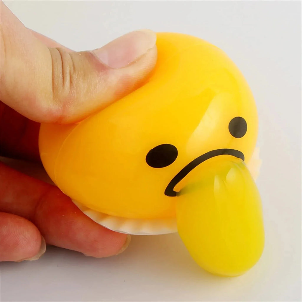 Sticky Funny Toy Disgusting Egg Yolk Brother Vomiting Egg Yolk Army Lazy Egg Custard Vomiting Ball Decompression Funny Toy Oasis Select